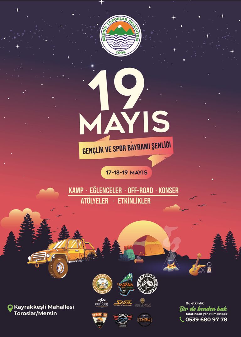 TOROSLAR BELEDİYESİNDEN 3 GÜNLÜK 19 MAYIS ŞENLİĞİ
