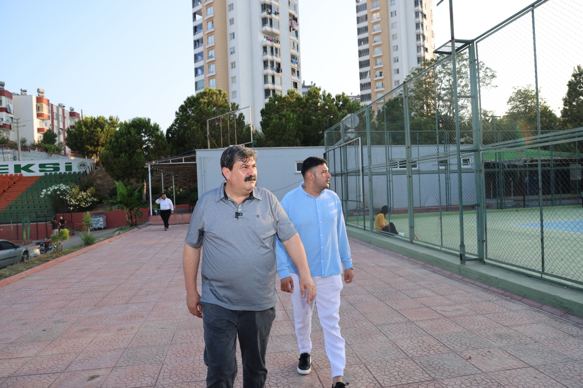 BAŞKAN YILDIZ, ÇAĞDAŞKENT MAHALLESİ’NDEKİ SPOR SAHALARI, PARK VE MESİRE ALANLARINDA İNCELEME YAPTI