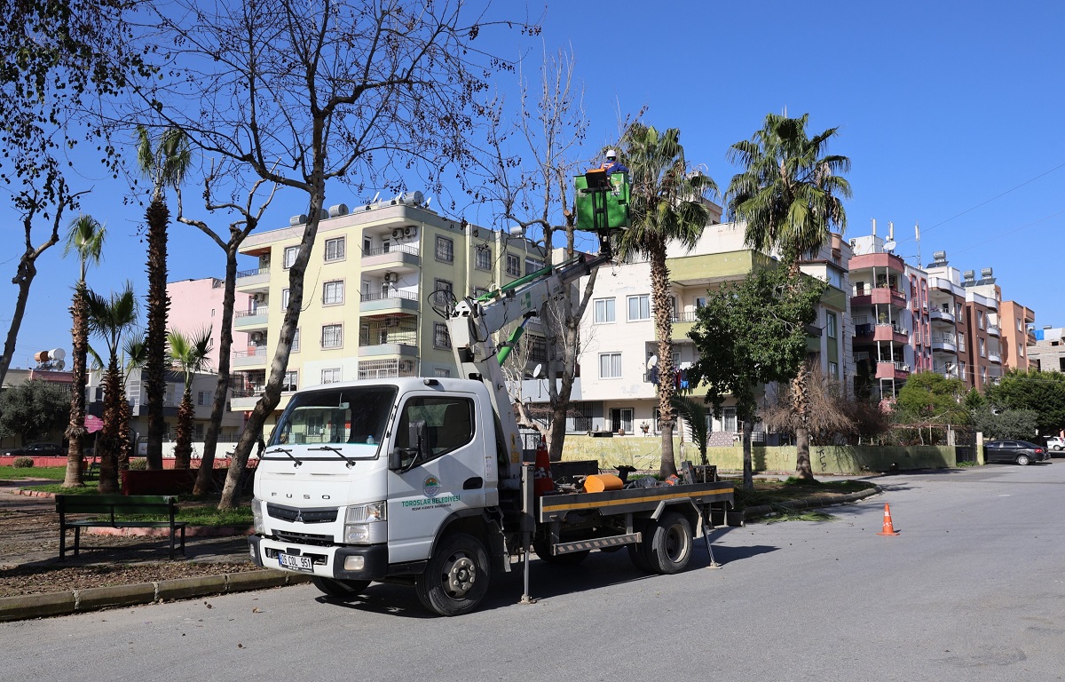 TOROSLAR BELEDİYESİNDEN AĞAÇLARA KIŞ BAKIMI