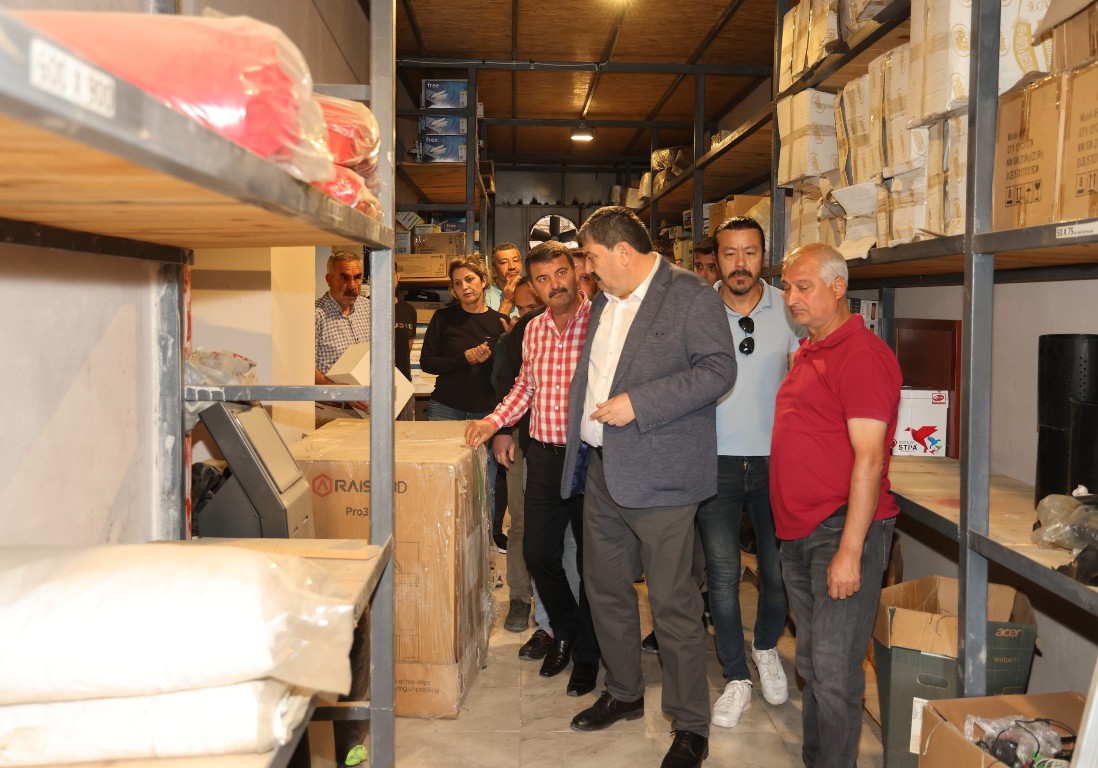 BAŞKAN YILDIZ, MAKİNE İKMAL SAHASINDA İNCELEMELERDE BULUNDU